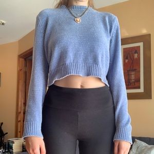 Velvet Cropped Sweater